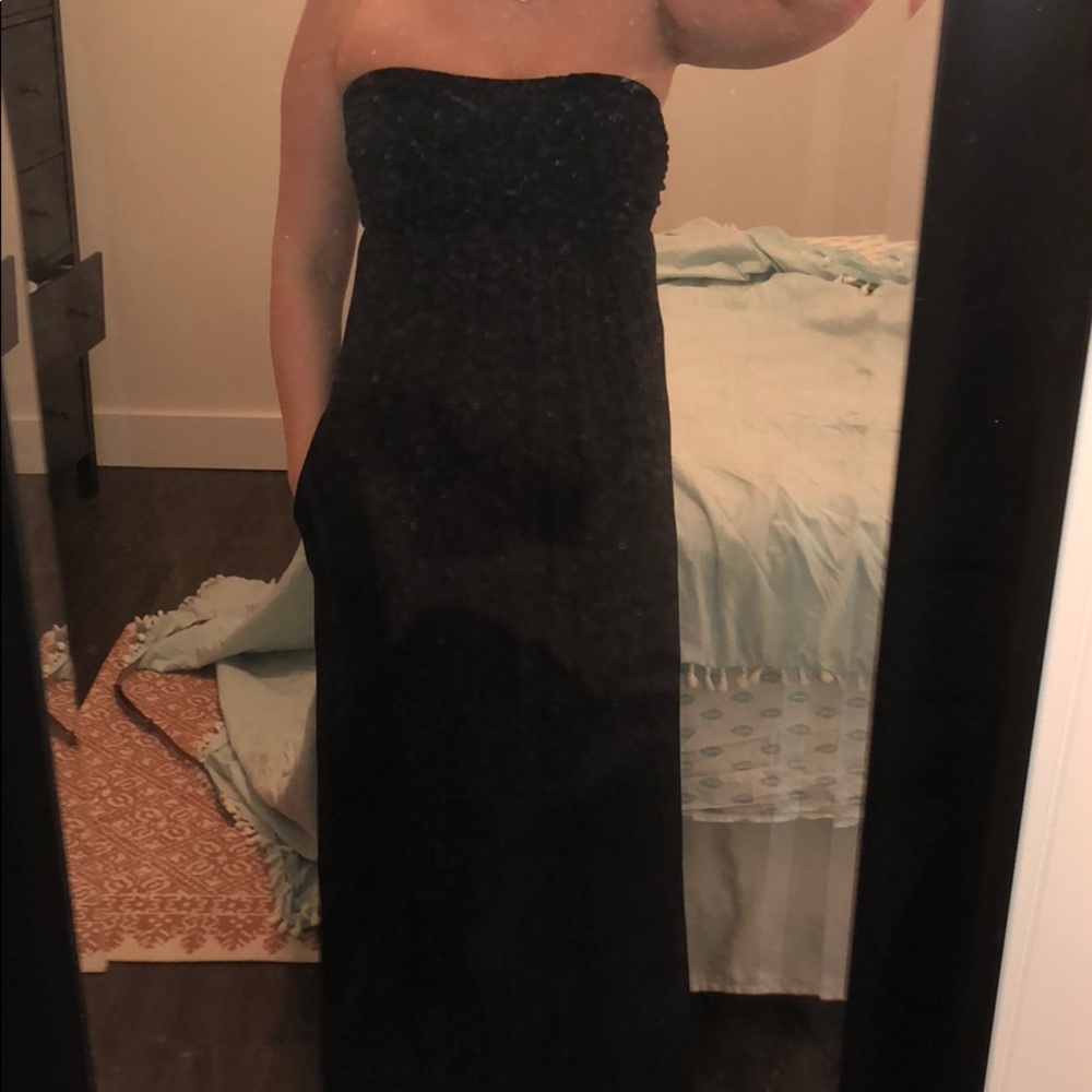 Strapless maxi